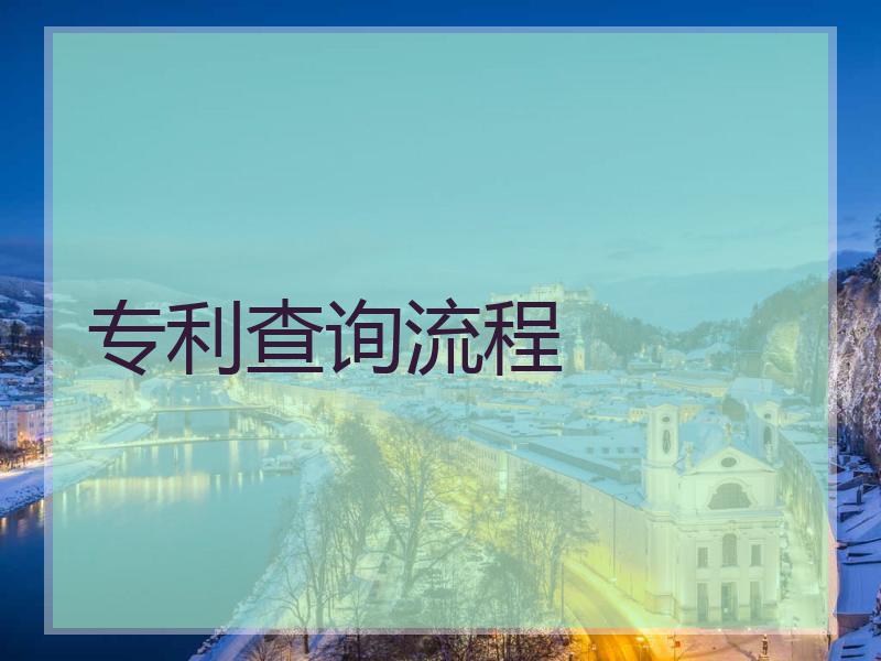 专利查询流程