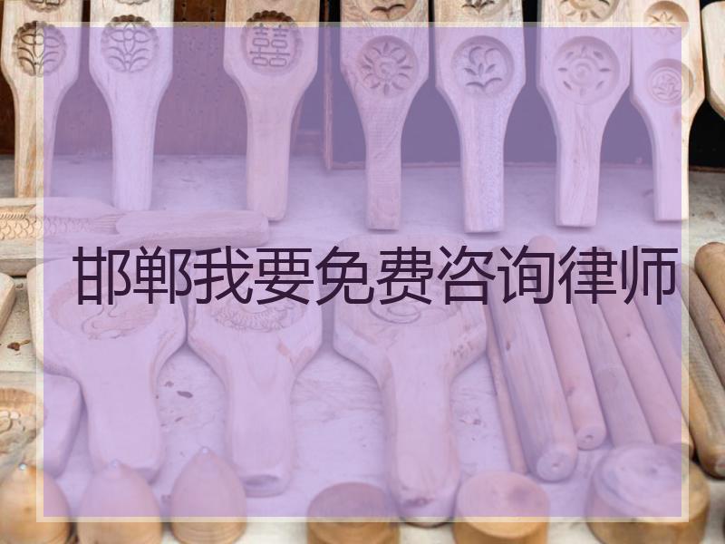 邯郸我要免费咨询律师