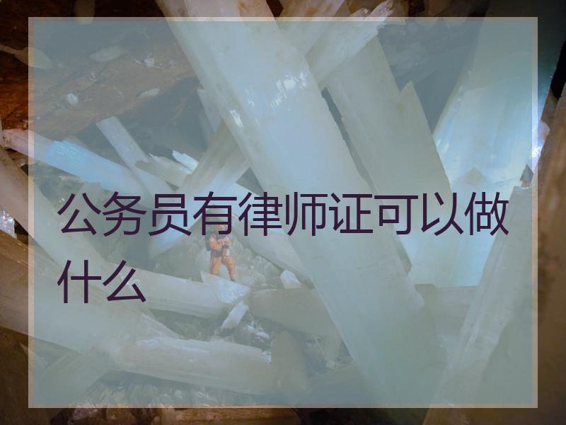 公务员有律师证可以做什么