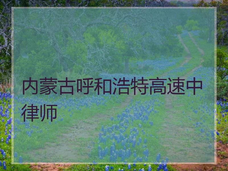 内蒙古呼和浩特高速中律师