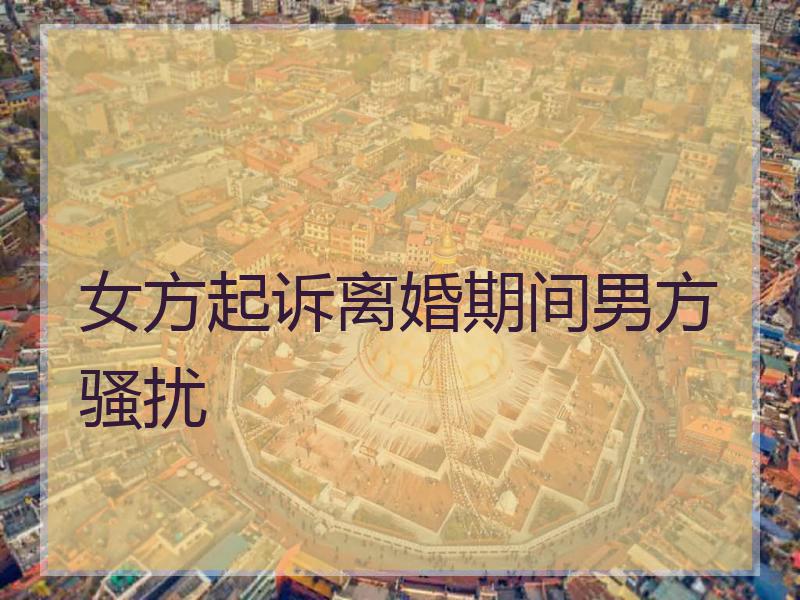 女方起诉离婚期间男方骚扰