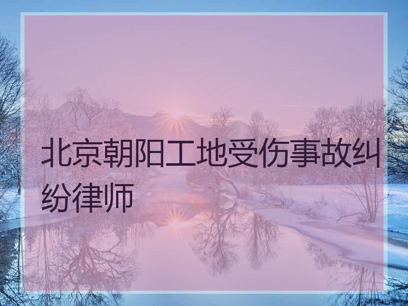 北京朝阳工地受伤事故纠纷律师