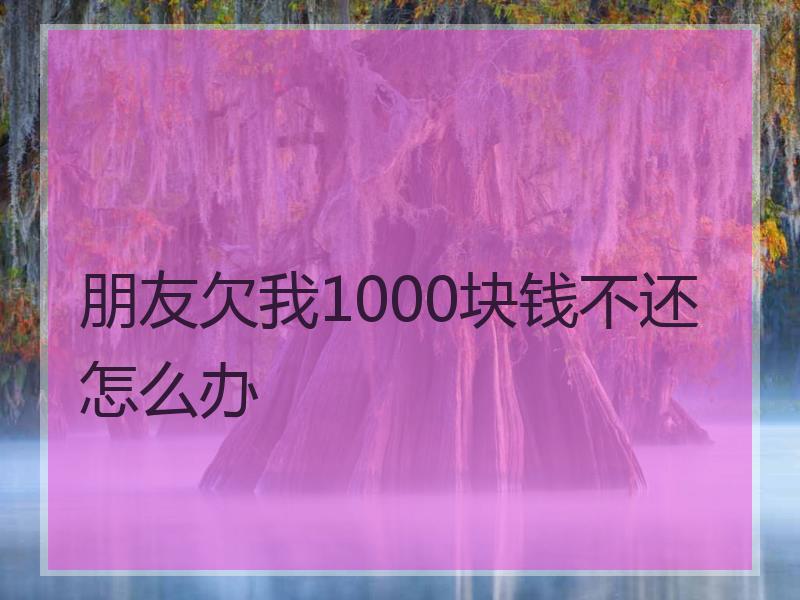 朋友欠我1000块钱不还怎么办