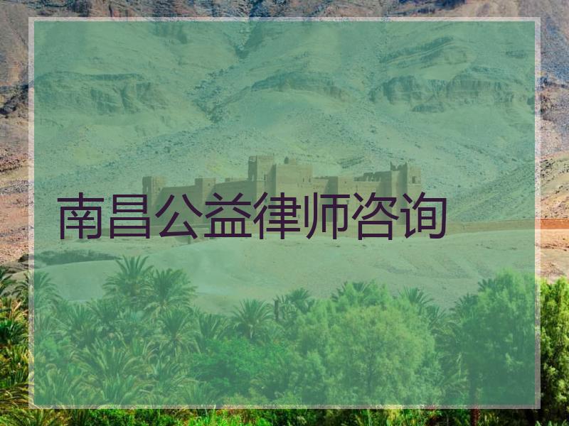 南昌公益律师咨询