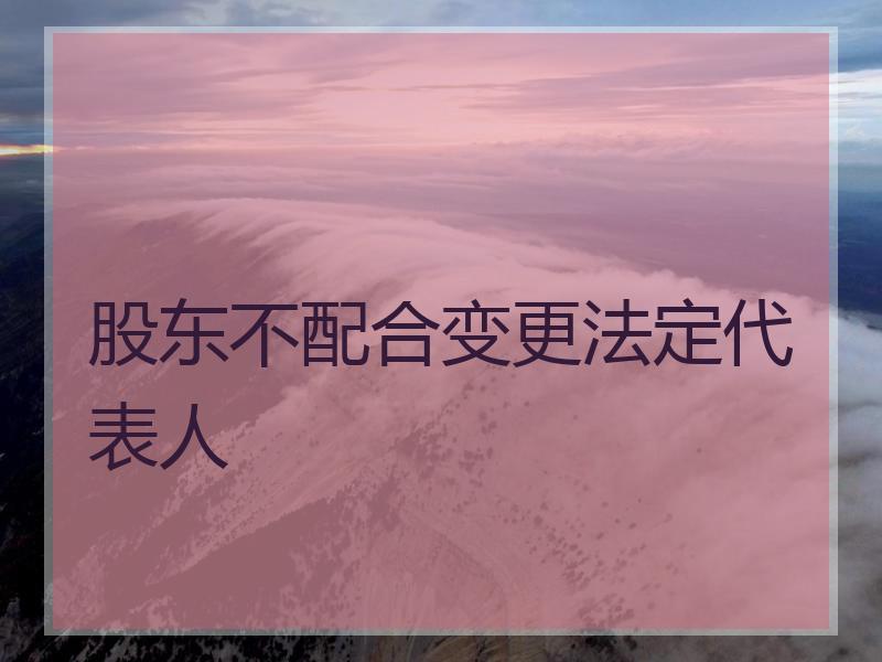股东不配合变更法定代表人