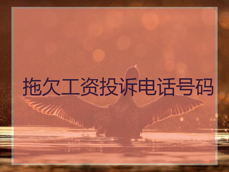 拖欠工资投诉电话号码