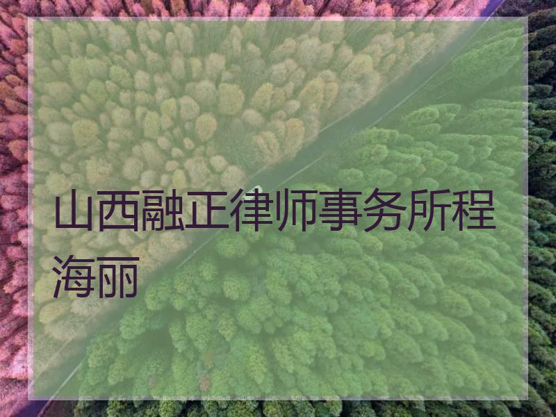 山西融正律师事务所程海丽