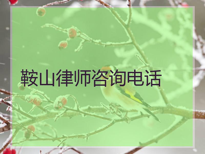 鞍山律师咨询电话