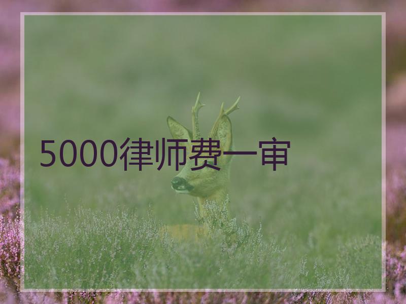 5000律师费一审