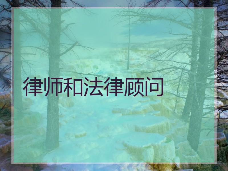 律师和法律顾问