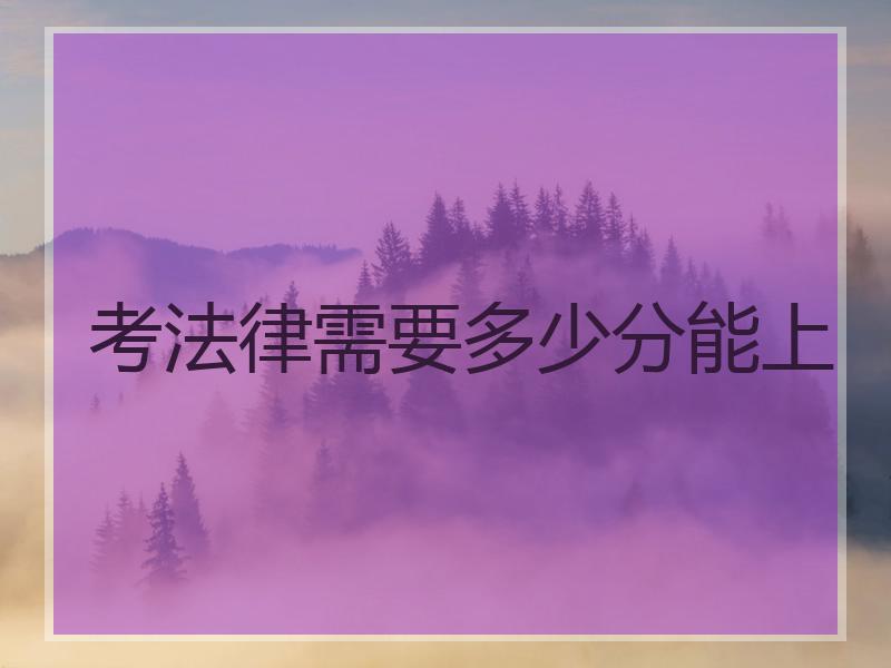 考法律需要多少分能上