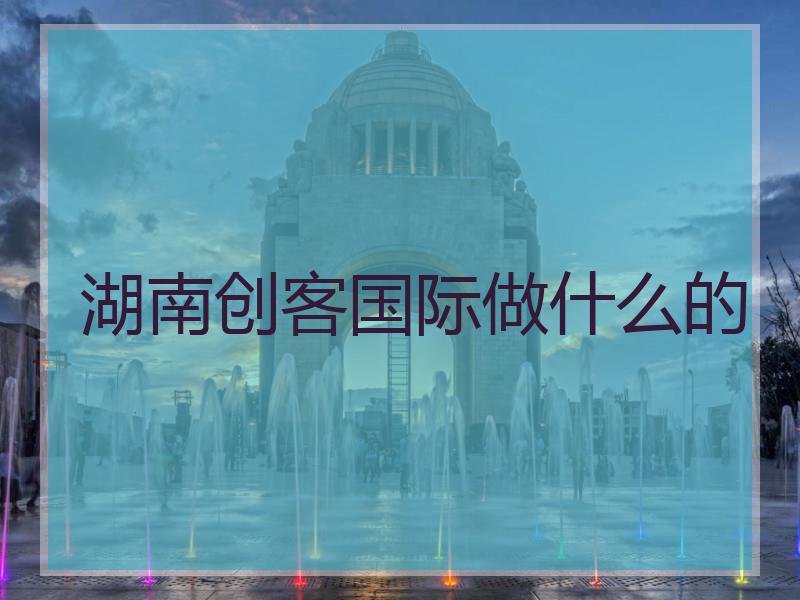 湖南创客国际做什么的