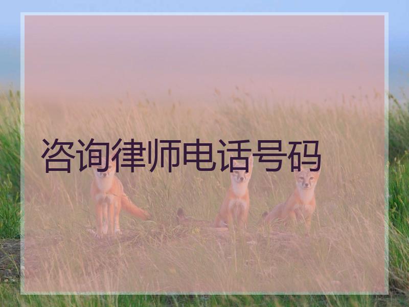 咨询律师电话号码