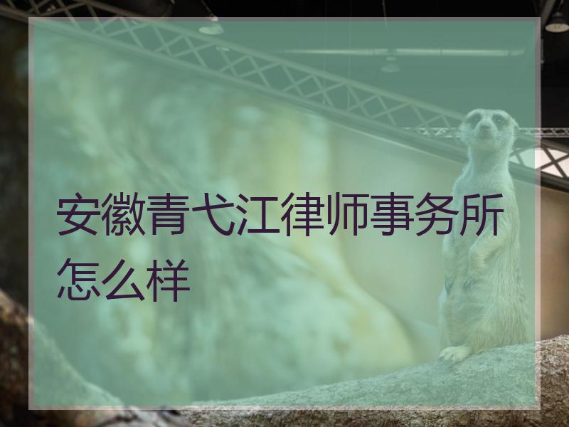 安徽青弋江律师事务所怎么样