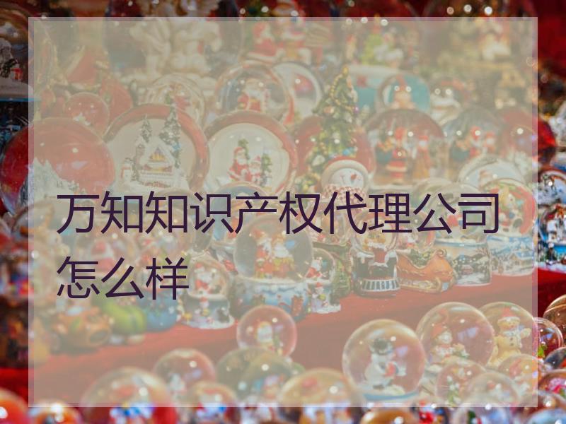万知知识产权代理公司怎么样