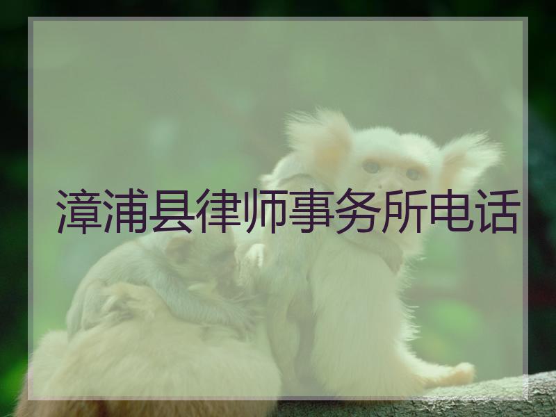 漳浦县律师事务所电话