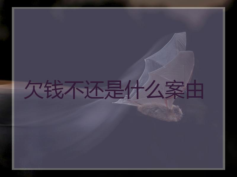 欠钱不还是什么案由