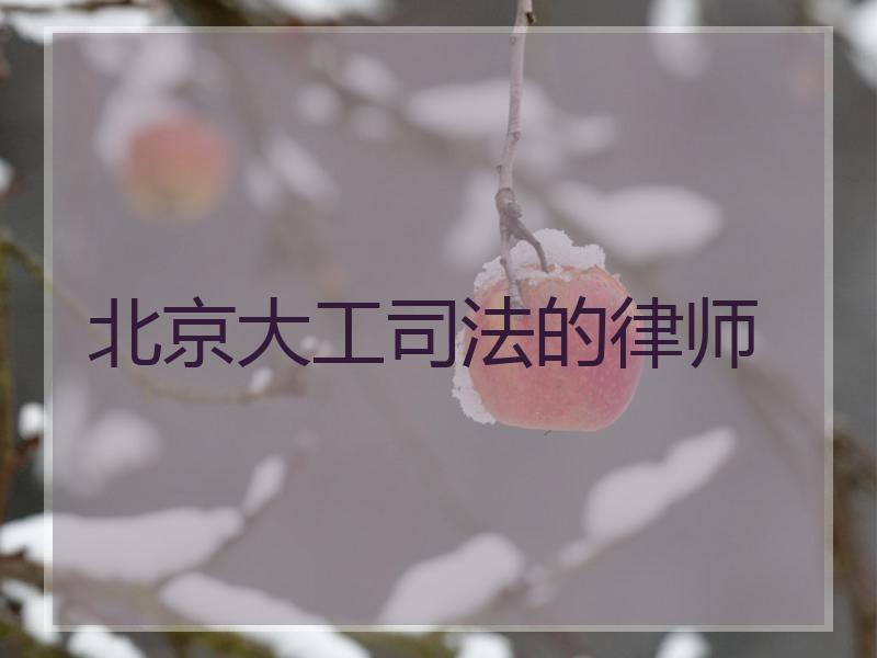 北京大工的律师
