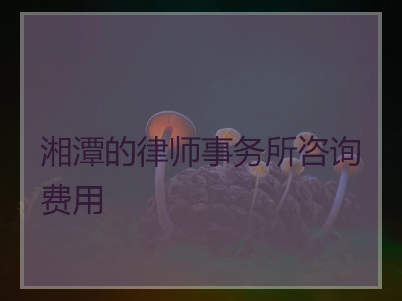 湘潭的律师事务所咨询费用