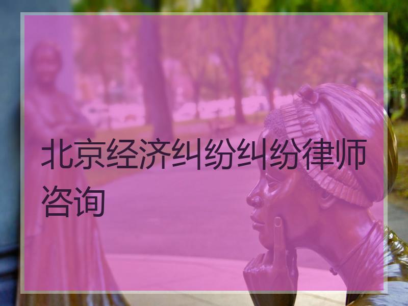 北京经济纠纷纠纷律师咨询