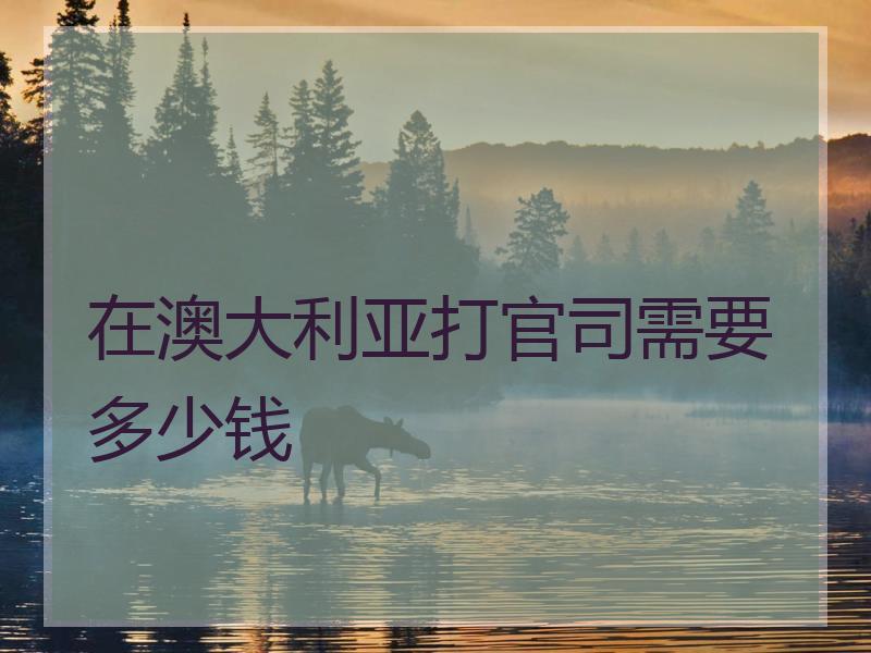 在澳大利亚打官司需要多少钱