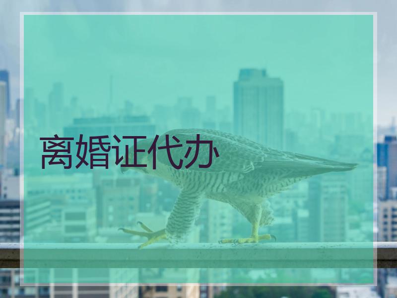 离婚证代办