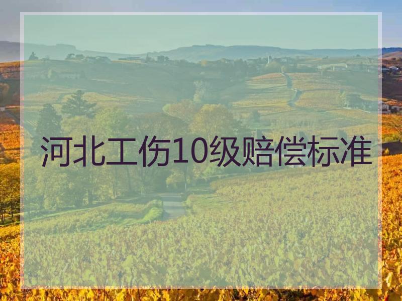 河北工伤10级赔偿标准