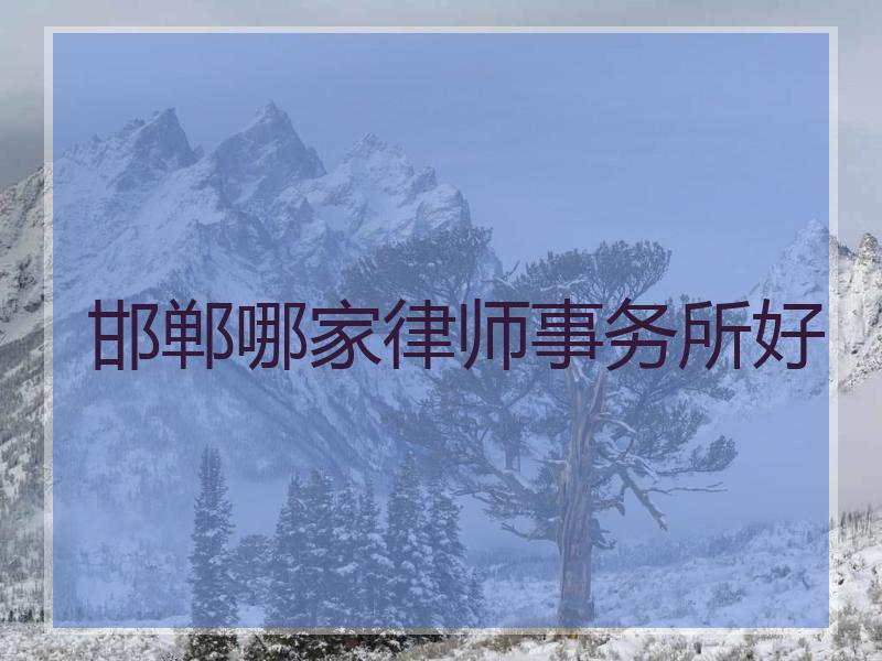 邯郸哪家律师事务所好