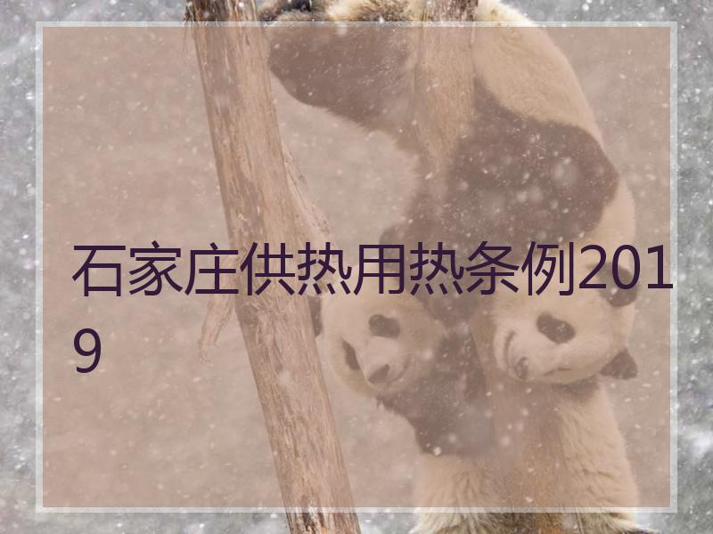 石家庄供热用热条例2019