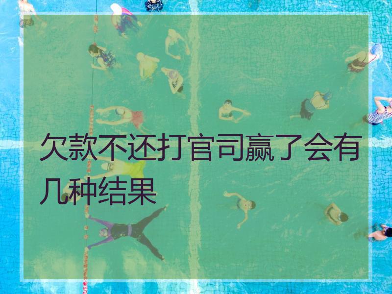 欠款不还打官司赢了会有几种结果