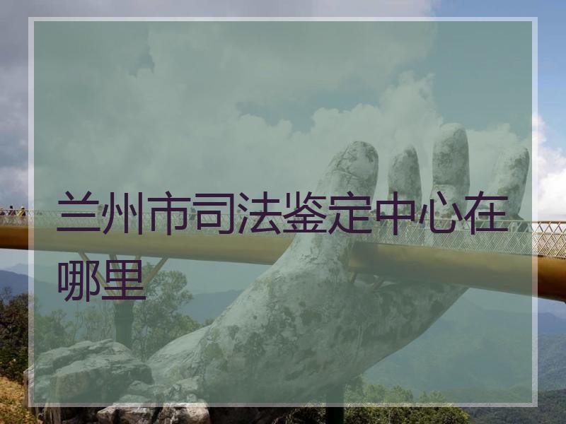 兰州市鉴定中心在哪里