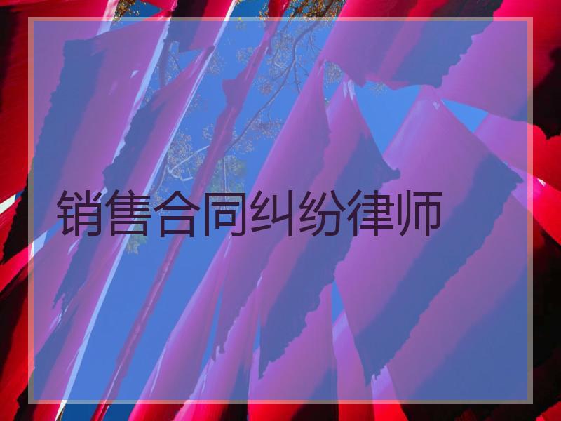 销售合同纠纷律师