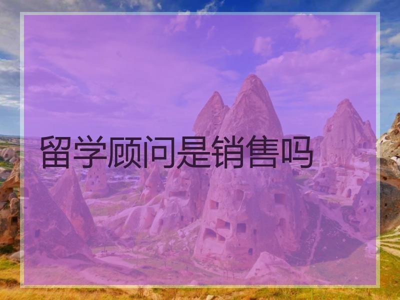 留学顾问是销售吗