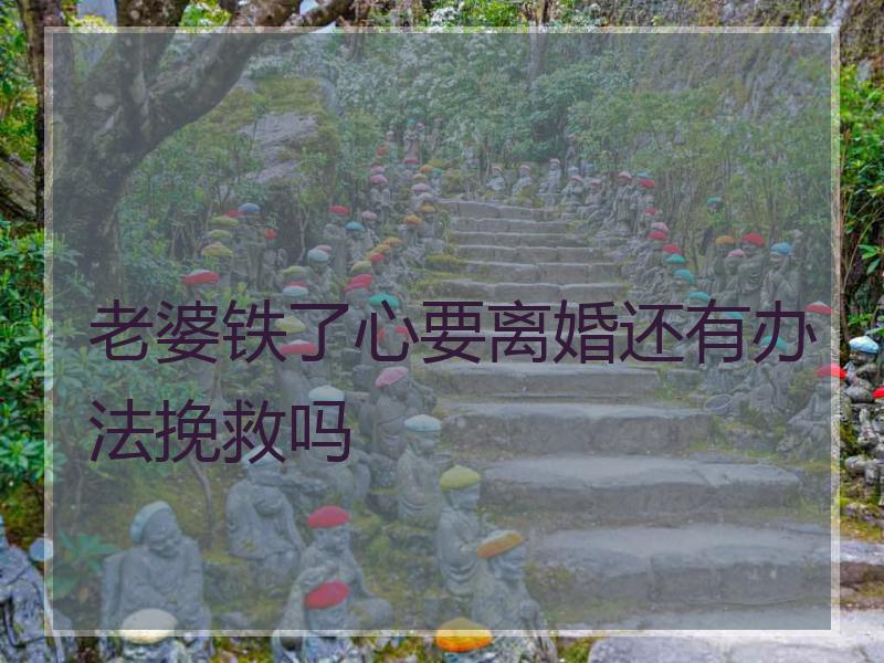 老婆铁了心要离婚还有办法挽救吗
