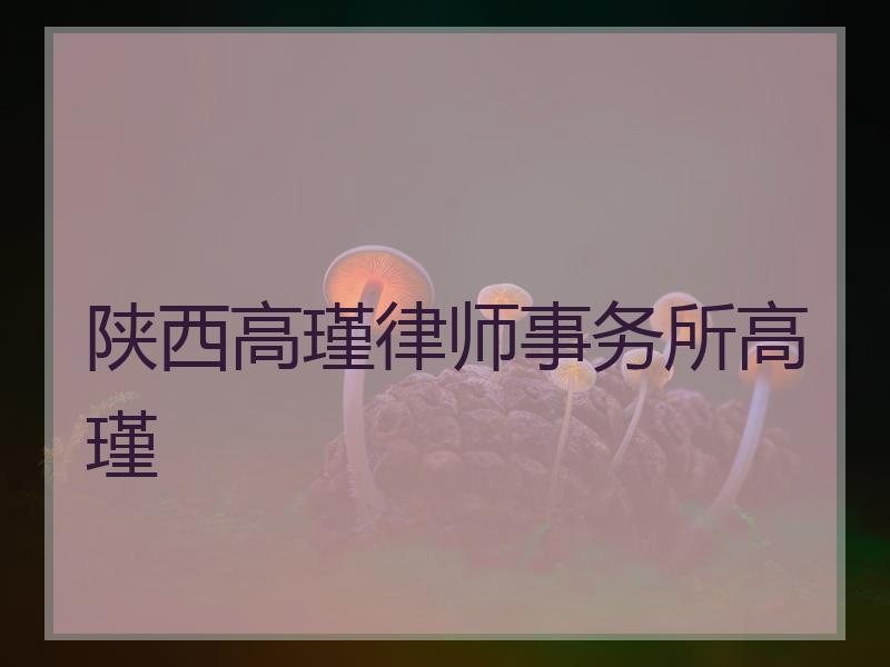 陕西高瑾律师事务所高瑾