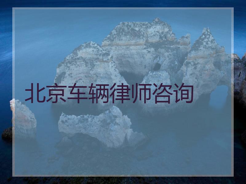 北京车辆律师咨询