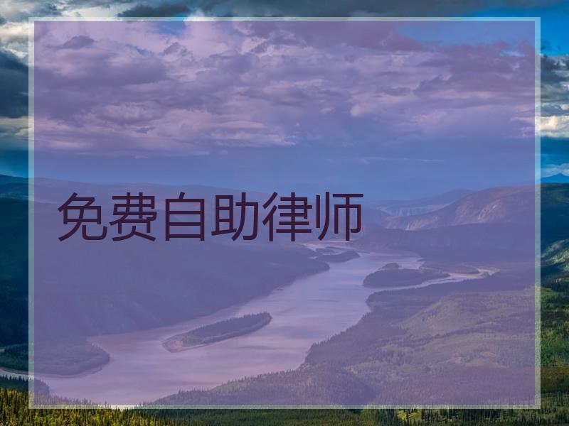 免费自助律师