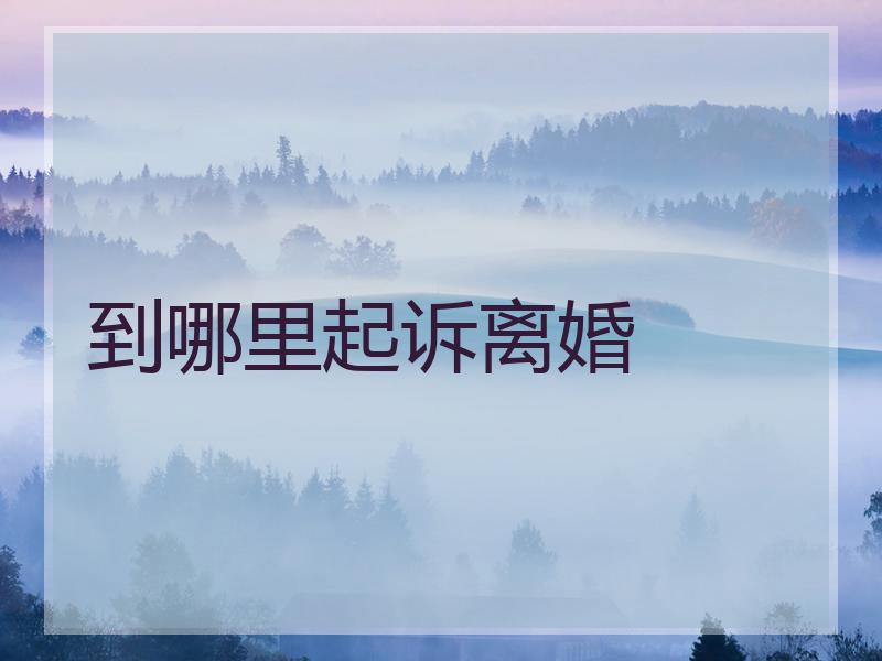 到哪里起诉离婚