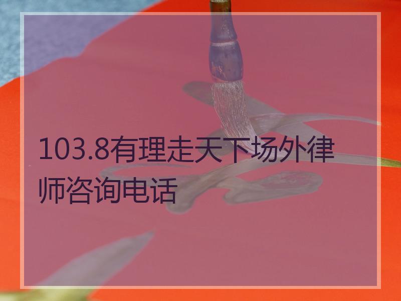 103.8有理走天下场外律师咨询电话