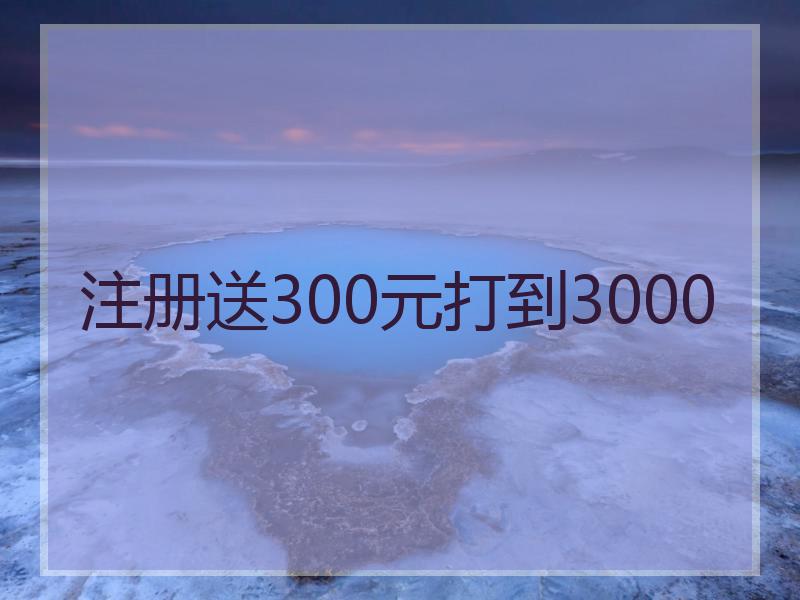 注册送300元打到3000