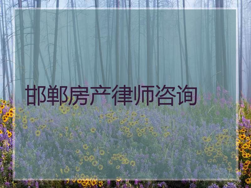 邯郸房产律师咨询