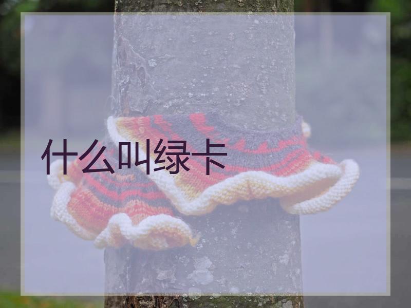 什么叫绿卡