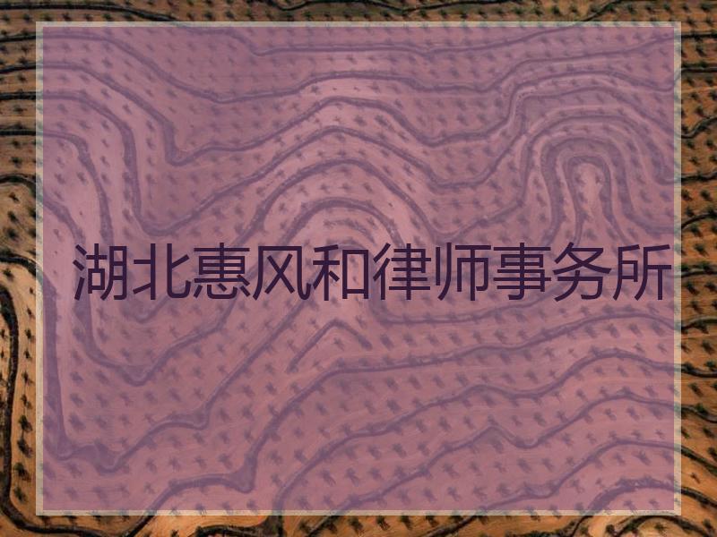 湖北惠风和律师事务所