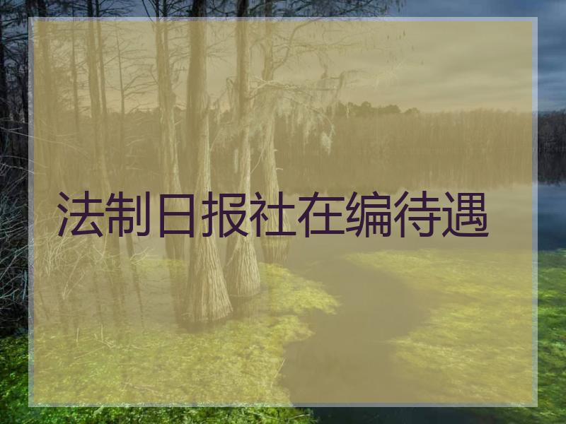 法制日报社在编待遇