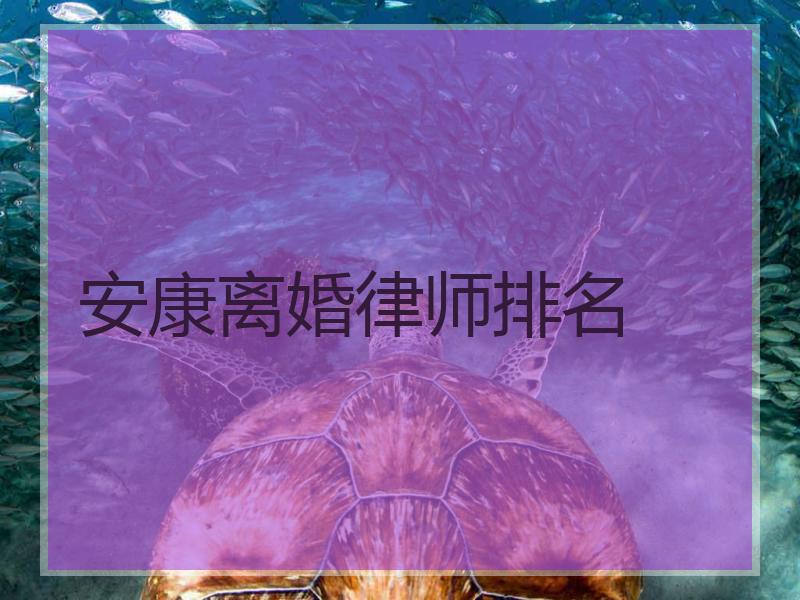 安康离婚律师排名