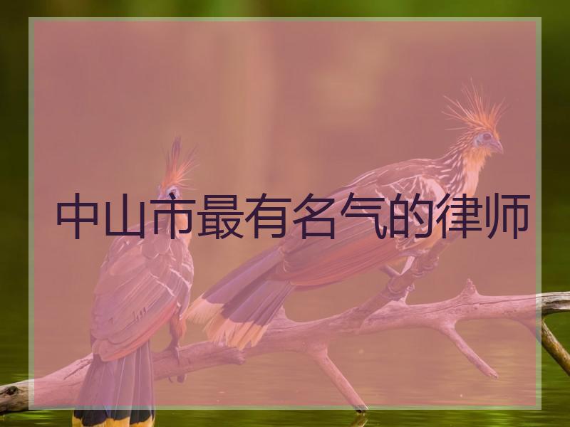 中山市最有名气的律师
