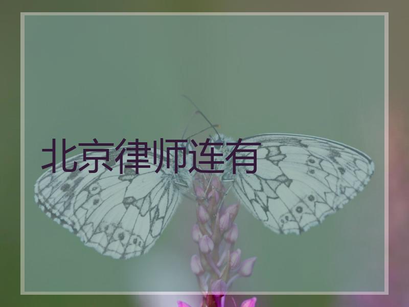 北京律师连有