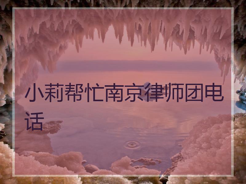 小莉帮忙南京律师团电话