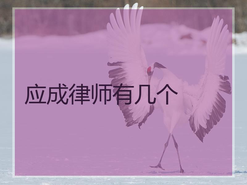 应成律师有几个