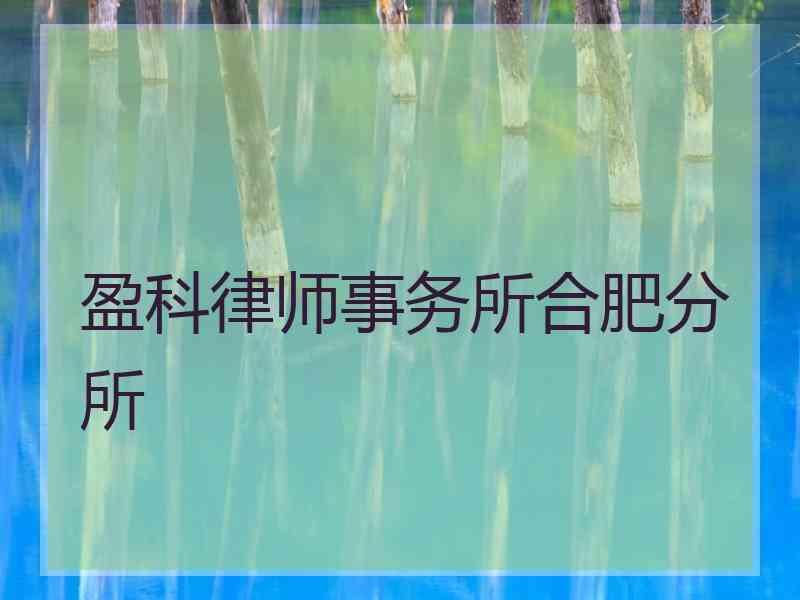 盈科律师事务所合肥分所